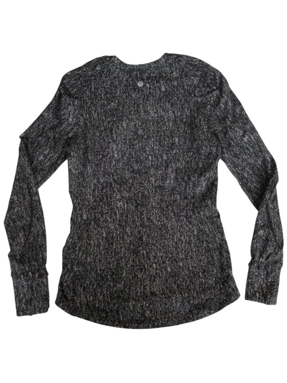 Lululemon Extra Mile Long Sleeve Running Top Jacquard Black & White Size 6 - Picture 9 of 11